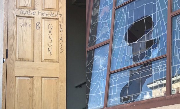 Sacred Heart Parish in East Boston vandalized by somebody familiar with QAnon