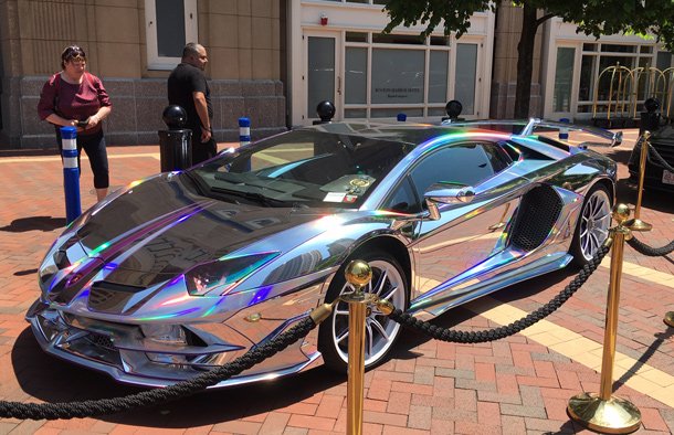 Shiny car at Boston Harbor Hotel