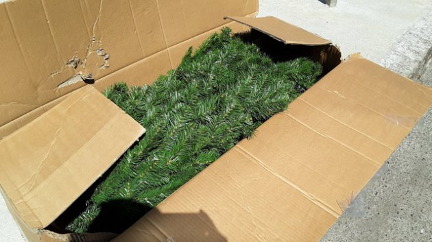 Free fake Christmas tree in South Boston