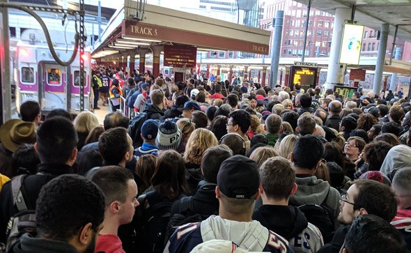 Crowds at South Station