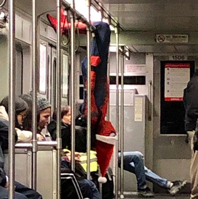 Spiderman on the Red Line