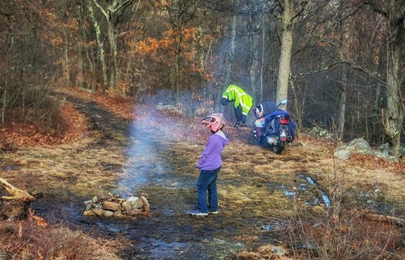 Fire in Stony Brook Reservation