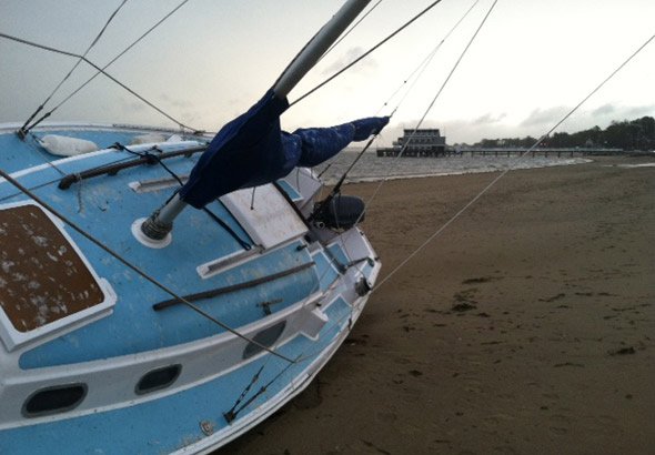 Boat on Wollaston Beach