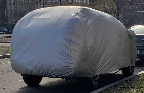 Wrapped vehicle on Commonwealth Avenue in Brighton