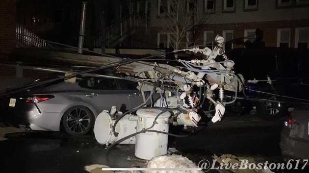 Pole on car in Cambridge