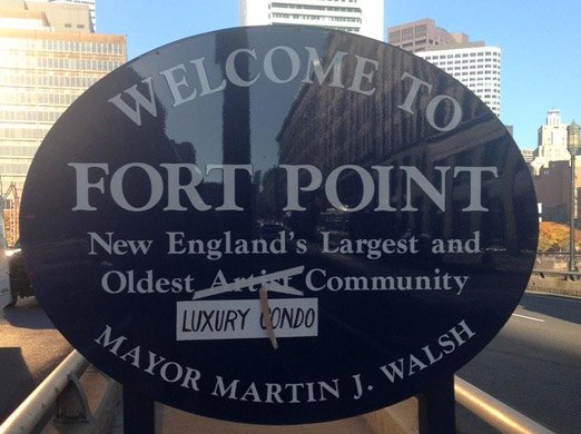 Welcome to Fort Point sign