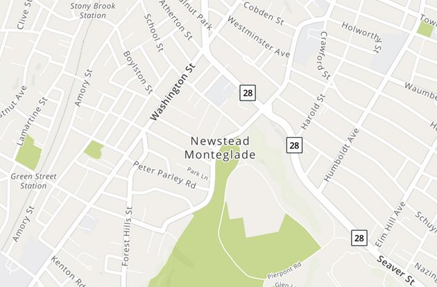 Newstead Monteglade on a MapQuest map