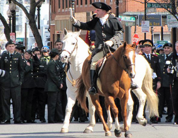 Paul Revere leaves on his ride