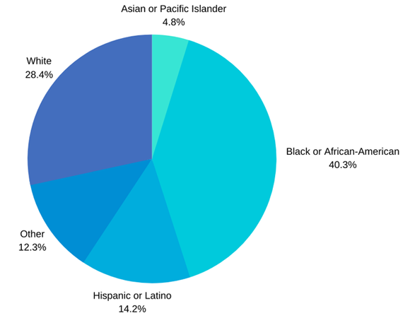 Racial, ethnic makeup of Boston Covid-19 patients - blacks make up 40%