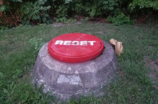 Giant reset button in Somerville