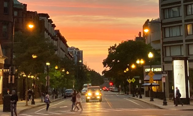 Sunset over the Fenway