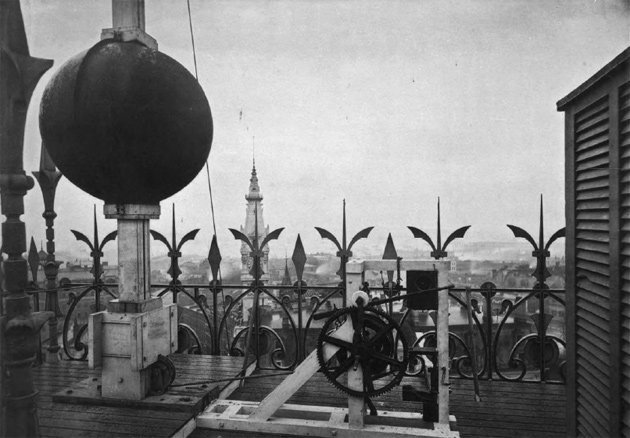 Time ball atop the Equitable Building in 1881