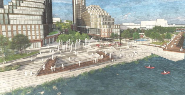 Rough rendering of 425 Medford St. proposal