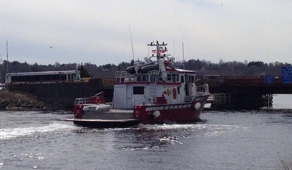 Fireboat on the Neponset River