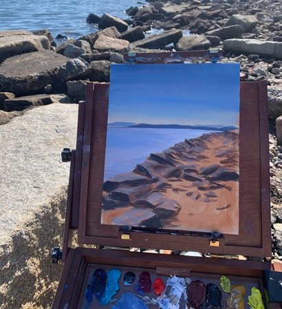Painting done along Pleasure Bay