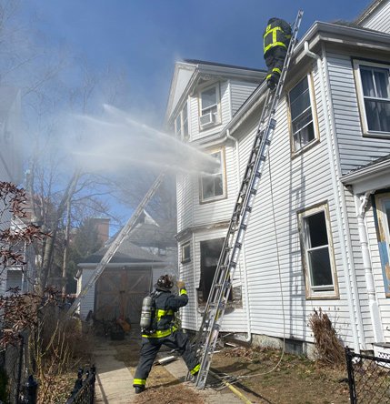 Firefighters at Sunnyside Street fire