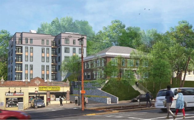 Rendering of proposed 1789 Commonwealth Ave. complex