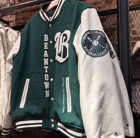 Beantown jacket for sale, with patch for National League champs in 1989