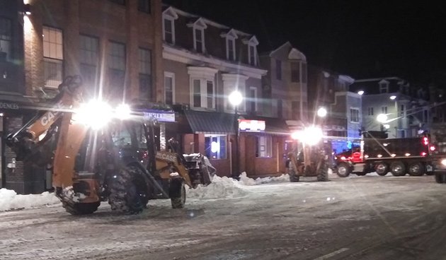 Snow removal on East Broadway