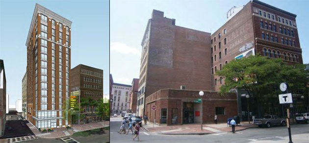 Canal Street hotel: Proposed and current view