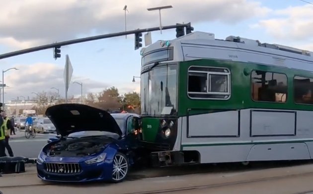 Maserati vs. Green Line trolley
