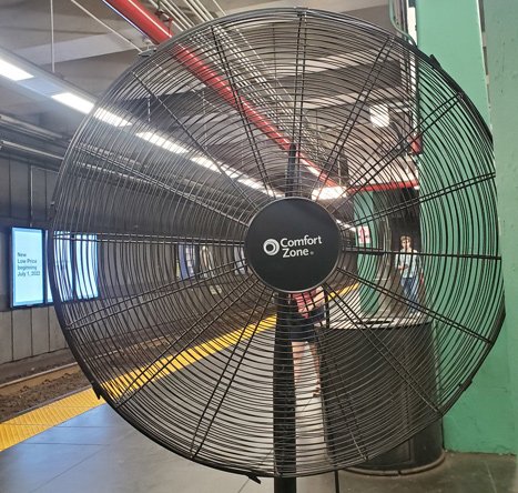 Bladeless fan in Kenmore Green Line station