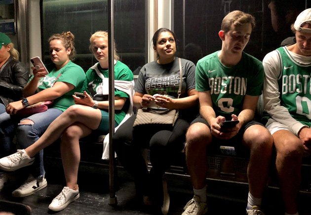 Sad Celtics fans