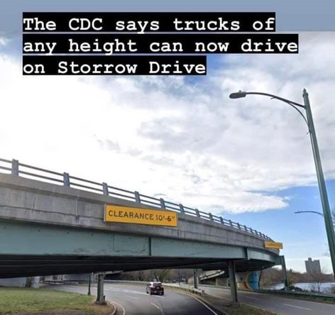CDC says trucks tin  thrust  connected  Storrow Drive