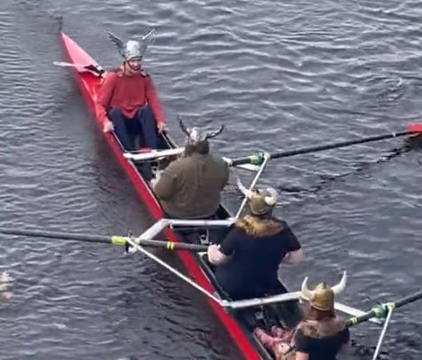 Viking rowers on the Charles River