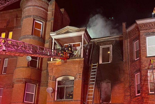 Firefighters at 314 Warren St.