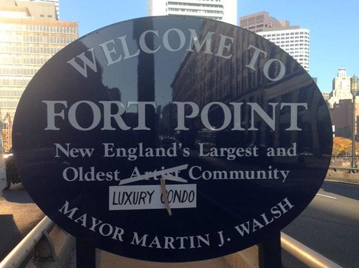 Fort Point welcome sign