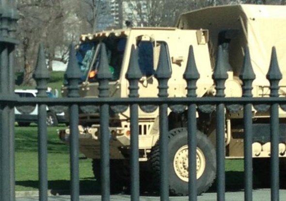 Ticketed truck on the Common