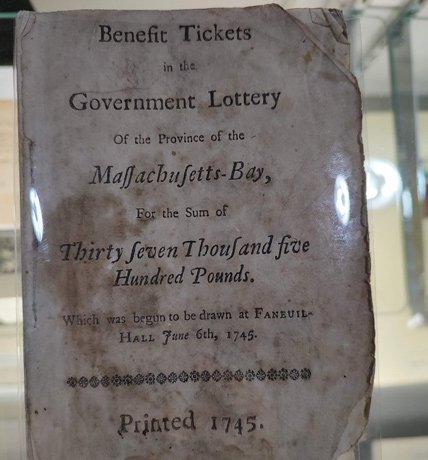 1745 Massachusetts Bay lottery ticket