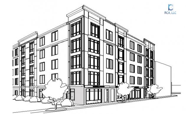 Architect's rendering of proposed 1970 Dorchester Ave. building