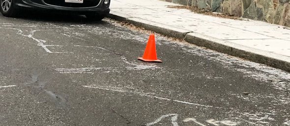 Cone on Walter Street in Roslindale
