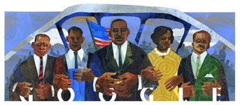 Ekua Holmes' Martin Luther King drawing for Google