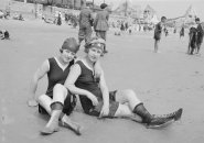 Two women at Revere Beach in 1919