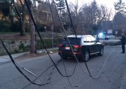 wires on a car in Newton