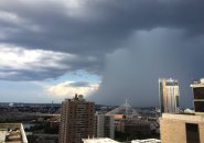Storm moving in over Boston