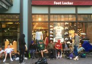Wating for new Jordan sneakers in Downtown Crossing