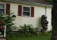 Easter Island head in West Roxbury