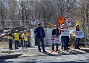 Protest outside Spectra site in West Roxbury