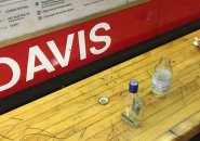Empty bottles at Davis station on the Red Line