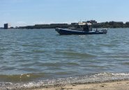 Search boat at Carson Beach