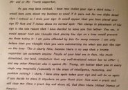 Letter from moron in Walpole who keeps stealing somebody's Trump sign