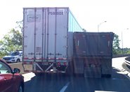 Two trucks stuck on ramp to I-495