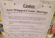Shortage of nitrous oxide means less whipped cream on hand