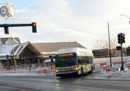 New busway exit in use at Forest Hills