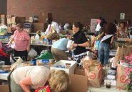 Packing donations for Houston