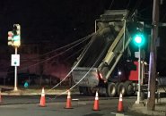 Stuck truck on Neponset Valley Parkway